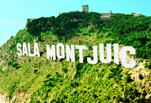 Freiluft Kino in Montjuic, Barcelona