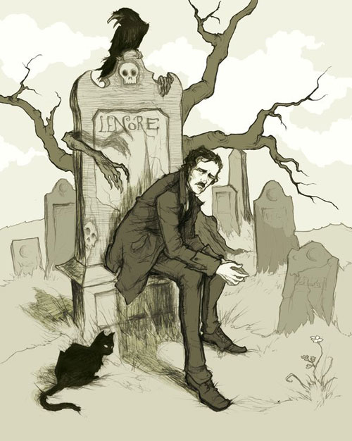 Hommage zum Geburtstag von Edgar Allan Poe in New York