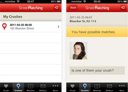 Streetmatching, eine App zum Flirten