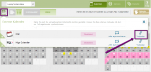 Die Synchronisierung mit iCal und Kigo.